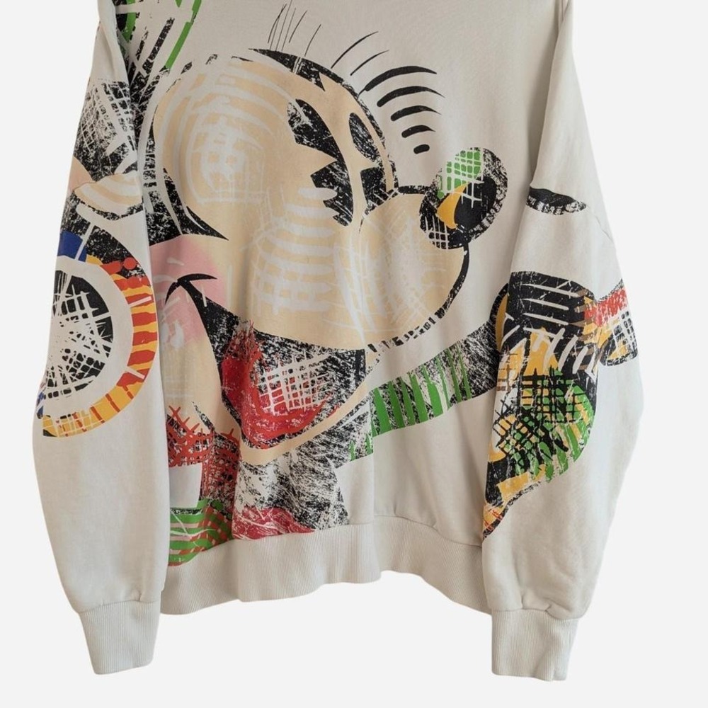 Desigual x M. Christian Lacroix Cubist Mickey Mouse Hoodie Medium - Picture 4 of 8